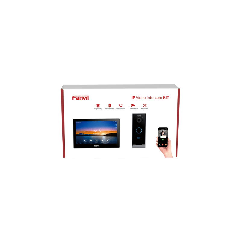 Kit Videoportero IP / Estación Interior i504W + Frente de Calle i60 / Pantalla Táctil 7" HD / Videollamadas H.264/H.265 / Wi-F