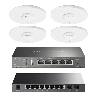 Kit de Iniciación en redes OMADA / 1 Router / 1 Switch TL-SG2210P / 4 Punto de Acceso EAP613