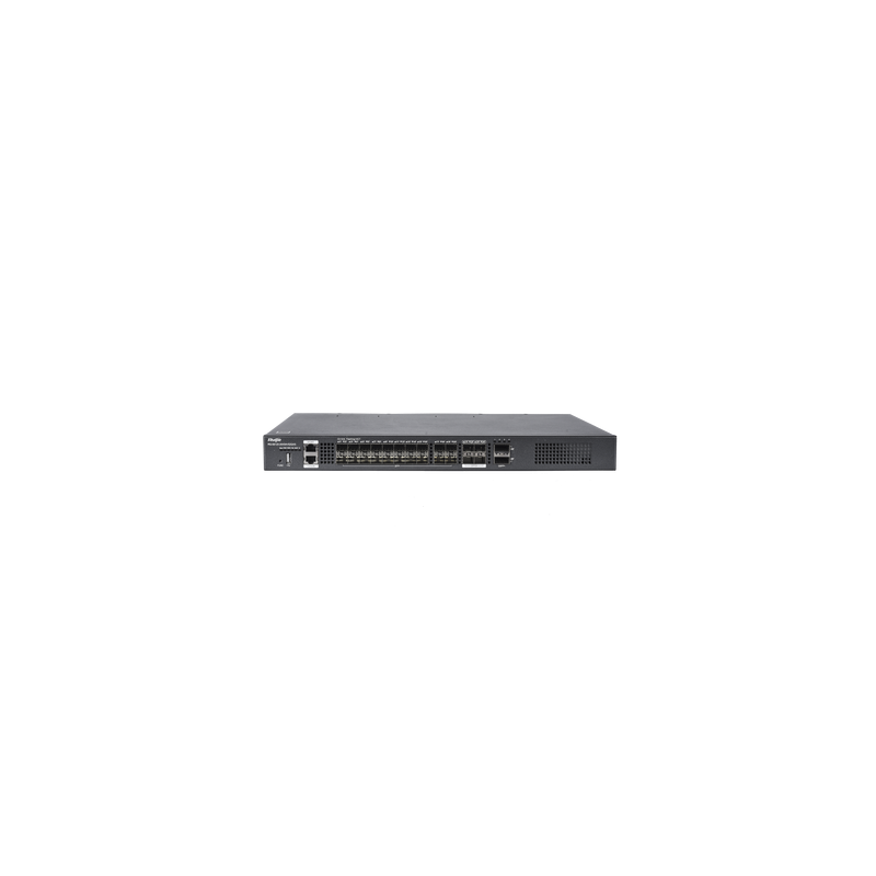 Switch distribución de fibra hasta 23 Tbps de Capacidad, 20 puertos SFP+ 10G, 4 Puertos SFP28 25G y 2 puertos QSFP+ 40G