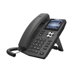 Teléfono IP empresarial para 2 lineas SIP con pantalla LCD de 2.8 pulgadas a color, puertos Gigabit y conferencia de 3 vías, P