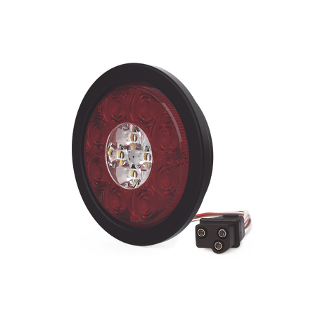 Plafón Circular de 5.4" Para Camiones de Transporte, 16 LED Ultra Brillantes, Color Rojo/Claro/Ambar