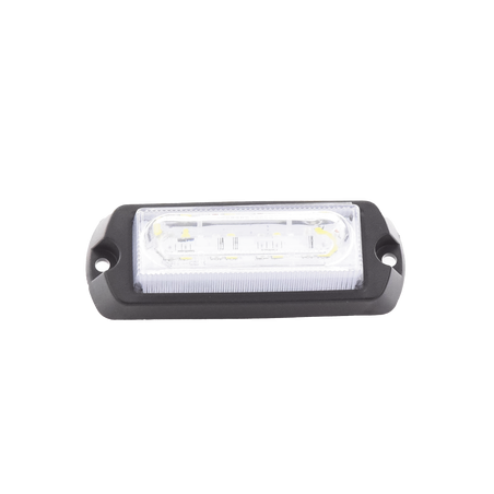 Luz Auxiliar Ultra Brillante de 8 LED, color Ámbar / Claro , con mica transparente.