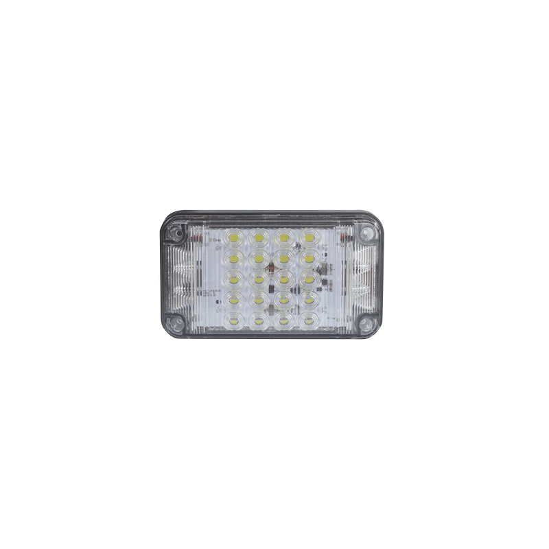 Luz de Advertencia de 7X4", Color Claro, Con Luces de Trabajo, Ideal para Ambulancias