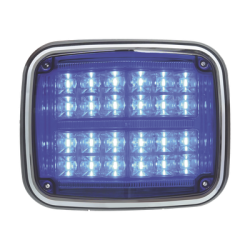 Luz de advertencia de 8 X 6", Color Azul, SAE, IP67, Ideal para Ambulancias