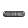 Luz Auxiliar Ultra Brillante IP67 de 6 LEDs, Color Rojo, con mica transparente y bisel negro