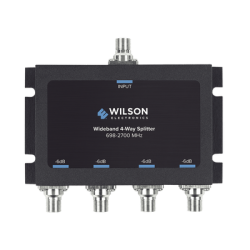 Divisor de potencia de 4 vías para la distribución de señal a dos antenas de servicio | 6 dB de pérdida por puerto | Conecto