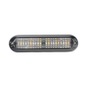 Luz Auxiliar, Ultra Brillante, IP67, 18 LEDs, Tricolor, Color Rojo/Claro/Ambar, con mica transparente y bisel negro