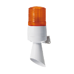 Luz LED con patrones de destello fijo y destellante con buzzer incorporado de alto volumen Máx. 95 dB color Ámbar 24 VCD