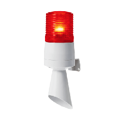 Luz LED con patrones de destello fijo y destellante con buzzer incorporado de alto volumen Máx. 95 dB color Rojo 24 VCD