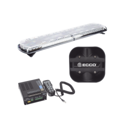 Kit de Sirena Vehicular H2 Covert, Bocina de uso rudo y Torreta 48" Serie 12 con 130 LED, dual color rojo/azul/claro/ambar, idea