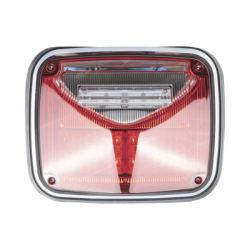 Luz de advertencia de 8 X 6", Color Rojo, Con Luz de Trabajo Clara, Ideal para Ambulancias