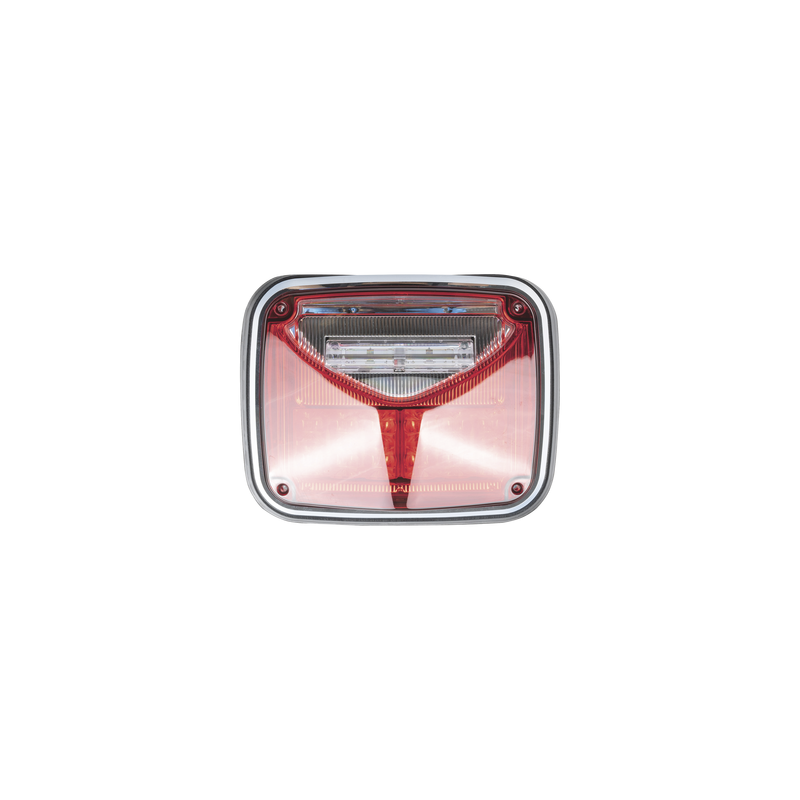 Luz de advertencia de 8 X 6", Color Rojo, Con Luz de Trabajo Clara, Ideal para Ambulancias