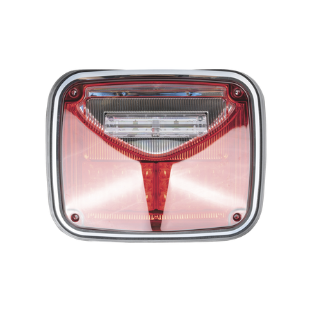 Luz de advertencia de 8 X 6", Color Rojo, Con Luz de Trabajo Clara, Ideal para Ambulancias