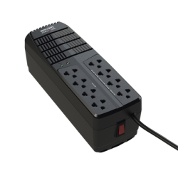 Regulador de Voltaje 1000 VA-500 W / 4 Contactos con AVR / 4 Contactos con Supresor de Picos / Protección RJ11