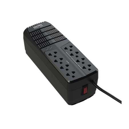 Regulador de Voltaje 1000 VA-500 W / 4 Contactos con AVR / 4 Contactos con Supresor de Picos / Protección RJ11