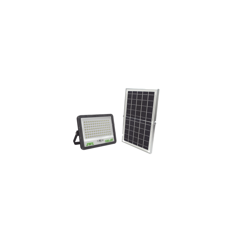 Reflector de 100 W con Panel Solar / Batería 3.2 V CD / T.C.C. 6 500 K / IP66.