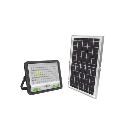 Reflector de 100 W con Panel Solar / Batería 3.2 V CD / T.C.C. 6 500 K / IP66.