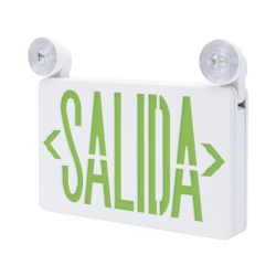 Letrero de Emergencia LED DUAL de SALIDA con Luz de Emergencia/Montaje Universal (pared, lateral o Techo)/Batería de Respaldo I