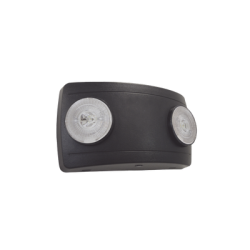 Luz de Emergencia Dual LED ultra compacta/150 lúmenes/Luz fría/Batería de Respaldo Incluida/Botón de test / Color Negro