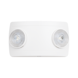 Luz de Emergencia Dual LED ultra compacta/150 lúmenes/Luz fría/Batería de Respaldo Incluida/Botón de test.