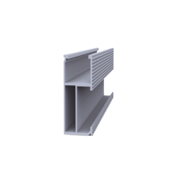 Riel 8 para montaje de módulos fotovoltaicos de aluminio anodizado de 2700mm.