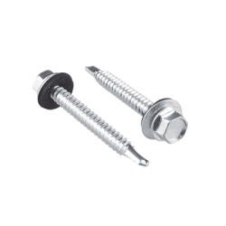 Tornillo - Pija cabeza hexagonal con rondana y punta broca 14 x 1", 100 piezas