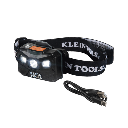 Lámpara Luz LED Frontal Recargable de 400 Lúmenes, Apagado Automático, con Correa de Tela, Adaptable y Ajustable a Gorros, Ca