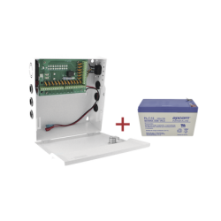 Kit / Fuente con 18 salidas / 20 Amperes totales / Ajuste de voltaje de 11-15 V / 20 A modelo PLK12DC20ABK / + Batería incluíd