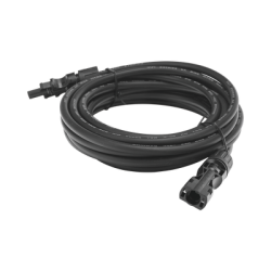 Cable Fotovoltaico 2.5 m, Negro, Calibre 10 AWG con Terminales MC4 en Ambos Extremos