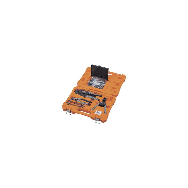 Juego de Herramientas de Conexión Fotovoltaica (Solar), 6 Piezas: Estuche, 2 Llaves Aisladas MC4, Cortador 1/0 AWG Al, Pelacabl