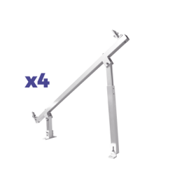 Caja de accesorios de aluminio anodizado para montaje VEKTOR8RPRO , arreglo 1X4 para techo