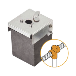 Molde de Grafito Vertical Unión en T / Cable 2/0 AWG a Pica 5/8 in / 70 Soldaduras / Acero Electrogalvanizado / Normativa IEC 6