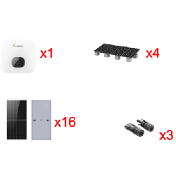Kit Solar Interconexion / 10kW 220Vca / Inversor GROWATT / Montaje Incluido