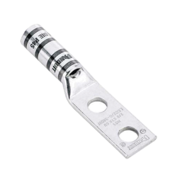 Zapata de compresión LCC6-12W-L para cal. 6 Awg, Doble barreno para tornillo prisionero de 1/2, Espaciado de orificio 44.5mm, 1