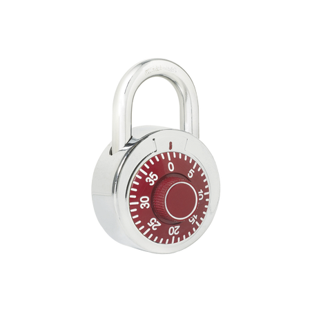 Candado de Combinación / Medida 50 mm/ Nivel de Seguridad 3 / Combinación de Disco / Color Rojo.