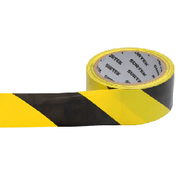 Cinta de Señalización / Adhesivo Acrílico / Espesor 0.105 mm / Colores Amarillo-Negro / Ancho 48 mm / Largo 18 m / Alta Visib