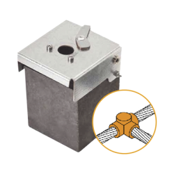 Conector Tipo T de Latón / Cable 50-70 mm² (1/0-2/0 AWG) / Alta Conductividad / Resistente a Corrosión / Unión Segura