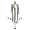 Electrodo Acero Inoxidable / Diseño Delta / Cilindro Equipotencial Autoconectable / Terrenos Corrosivos / Reemplazo Tierras Nat