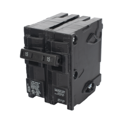 Interruptor automático enchufable tipo QP 2 polos, 15 amp