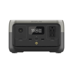 EcoFlow River 2 | Estación de Energía Portátil 256Wh Litio LFP / 2 AC 300 W (Max. 600W) / 1 USB-C 60W / 2 USB -A 12W / Cargad