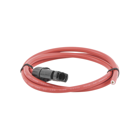 Cable Fotovoltaico, 1 m, Rojo, Calibre 10 AWG con Terminal MC4-M en un extremo
