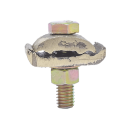 Conector 2 Cables a Superficie Plana / Bronce 100% / Cable 4-2/0 AWG / Sin Soldadura / 2.5x4x3 cm (1x1.6x1.2 in)