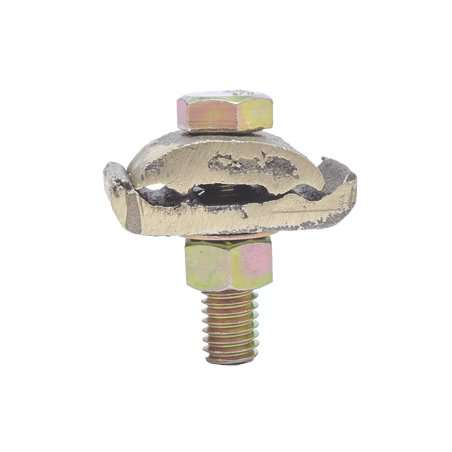 Conector 2 Cables a Superficie Plana / Bronce 100% / Cable 4-2/0 AWG / Sin Soldadura / 2.5x4x3 cm (1x1.6x1.2 in)