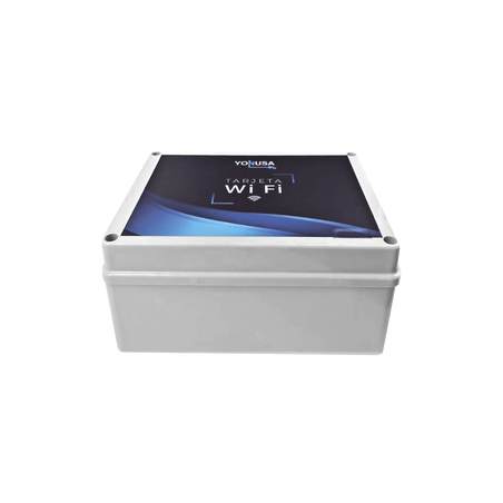 Modulo WIFI LITE con gabinete para uso en Energizadores YONUSA / Aplicación sin costo / Botón de Pánico/ 1 Salida Propósito 