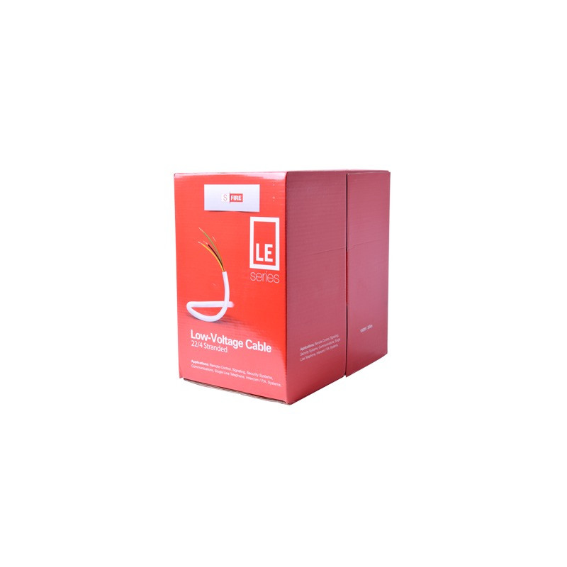 Bobina de 305 Metros (1000 Pies) / Cable de CCA / 4 x 22 AWG / Tipo Aluminio Revestido de Cobre / Aplicaciones en Alarmas de Int