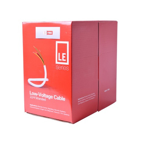 Bobina de 305 Metros (1000 Pies) / Cable de CCA / 4 x 22 AWG / Tipo Aluminio Revestido de Cobre / Aplicaciones en Alarmas de Int