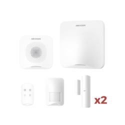 (AX HOME) KIT de Alarma AX HOME / Incluye: 1 Hub con batería de respaldo / 1 Llavero / 1 PIR / 2 Contactos Magnéticos / 1 Sire