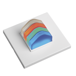 Luz de Aviso para Hospital, Cuatri color para Indicar Presencias o Alarmas en Habitación / BUS RS485 / Compatible con NX0019/B,