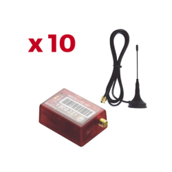 KIt de 10 Comunicadores de Alarma MN01LTEM con Antena 4GLTEM and 5G / Incluyen 2 Años de Cobertura / Aplicación Gratuita / Cer
