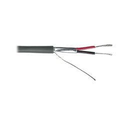 Cable 2 x 18 AWG / Blindado / 305 Metros (1000 Pies) / Riser / UL / Color Gris / Hecho en México